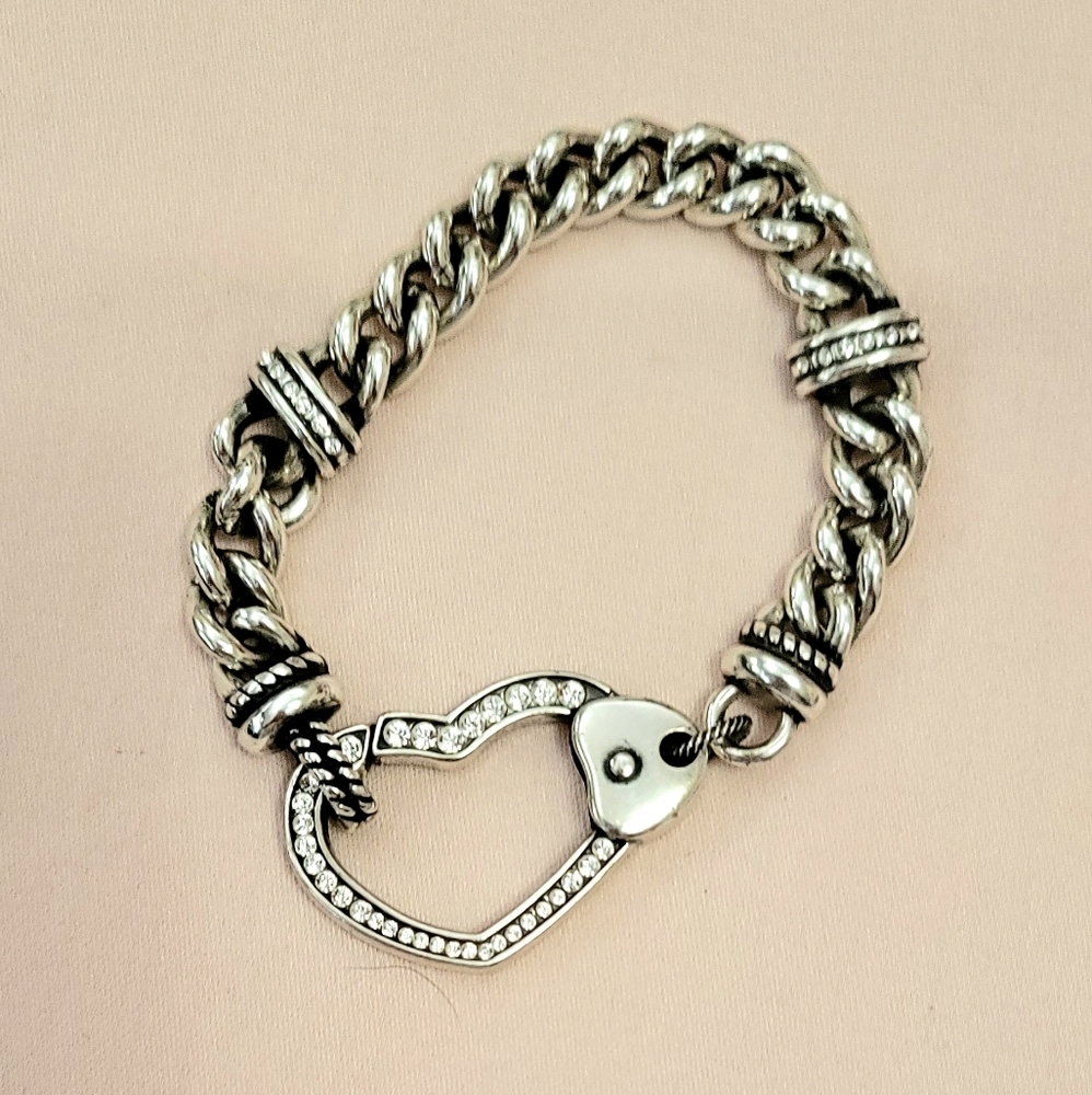 Brighton Chunky Heart & Crystal Bracelet - Picture 3 of 9